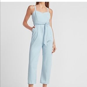 Express light blue denim jumpsuit